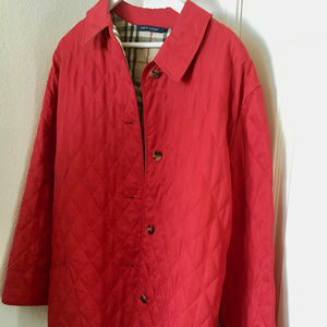 Burberry Red Quilted Trench - Perfect!